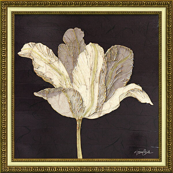 絵画 額縁付き 絵画 アートフレーム ダイアン スティムソン「チューリップ ウィズ ブラック」 DS-13026 -新品