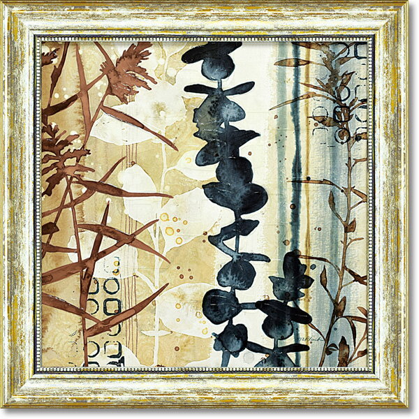 絵画 額縁付き 絵画 アートフレーム メリッサ プラッチ「ウォーターマーク フォリッジ」 MP-10014 -新品