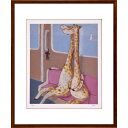 絵画 額装 デジタル版画 まつもととしこ 作 「もうすぐだね」 四ツ切サイズ -新品