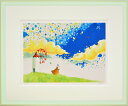 絵画 額装 デジタル版画 堀乃布子 作 「風海」 四ツ切サイズ -新品
