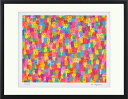 絵画 額装 デジタル版画 ai sayama 作 「ねこだらけ colorful」 太子サイズ -新品