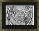 絵画 額装 デジタル版画 ROBERT EDWIN 作 「DISK」 大衣サイズ -新品