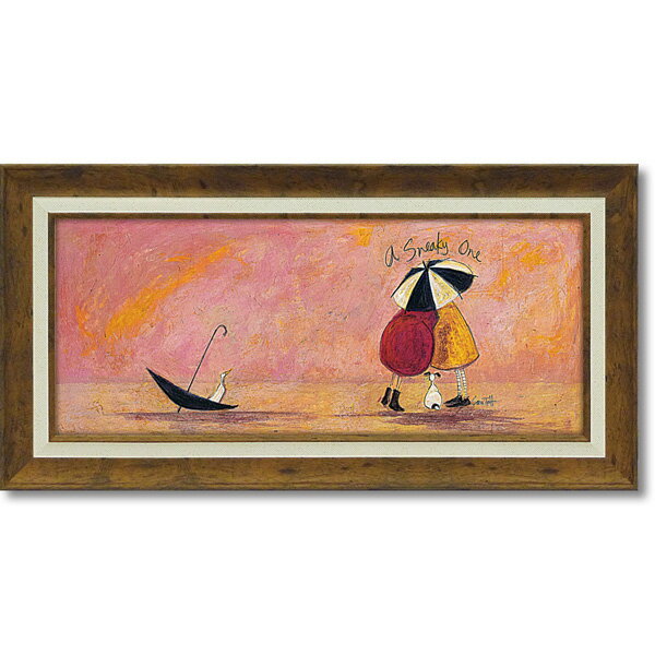 絵画 額縁付き 絵画 アートフレーム サム トフト「スニーキー ワン（M)」 ST-10033 -新品