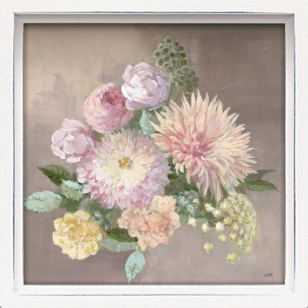 絵画 額縁付き 絵画 ロハス ミニアートフレーム ジュリア プリントン「ペール フローラル スプレー1」 LA-01293 -新品