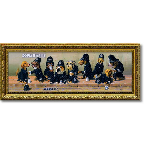 絵画 額縁付き 絵画 アートフレーム ブライアン ムーン「コート ストリート」 BM-17001 -新品