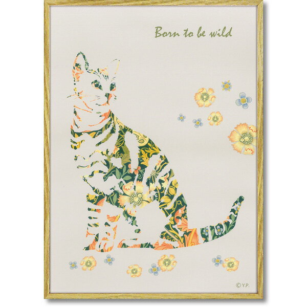 絵画 アニマルシルエット アート「キャットM」 YP-03513 -新品