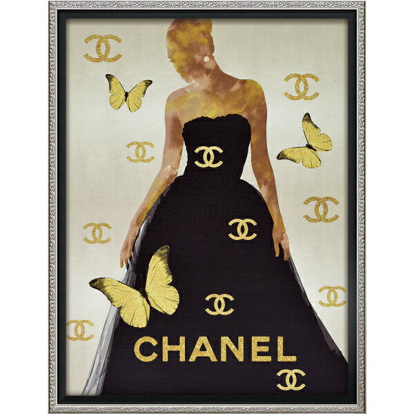 絵画 額縁付き オマージュ キャンバスアート「エレガント2 (Mサイズ)」BC-12113 -新品