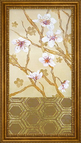 絵画 額縁付き 絵画 アートフレーム コレン サラ「オリガミ アンド ブルーム」 CS-17003-新品