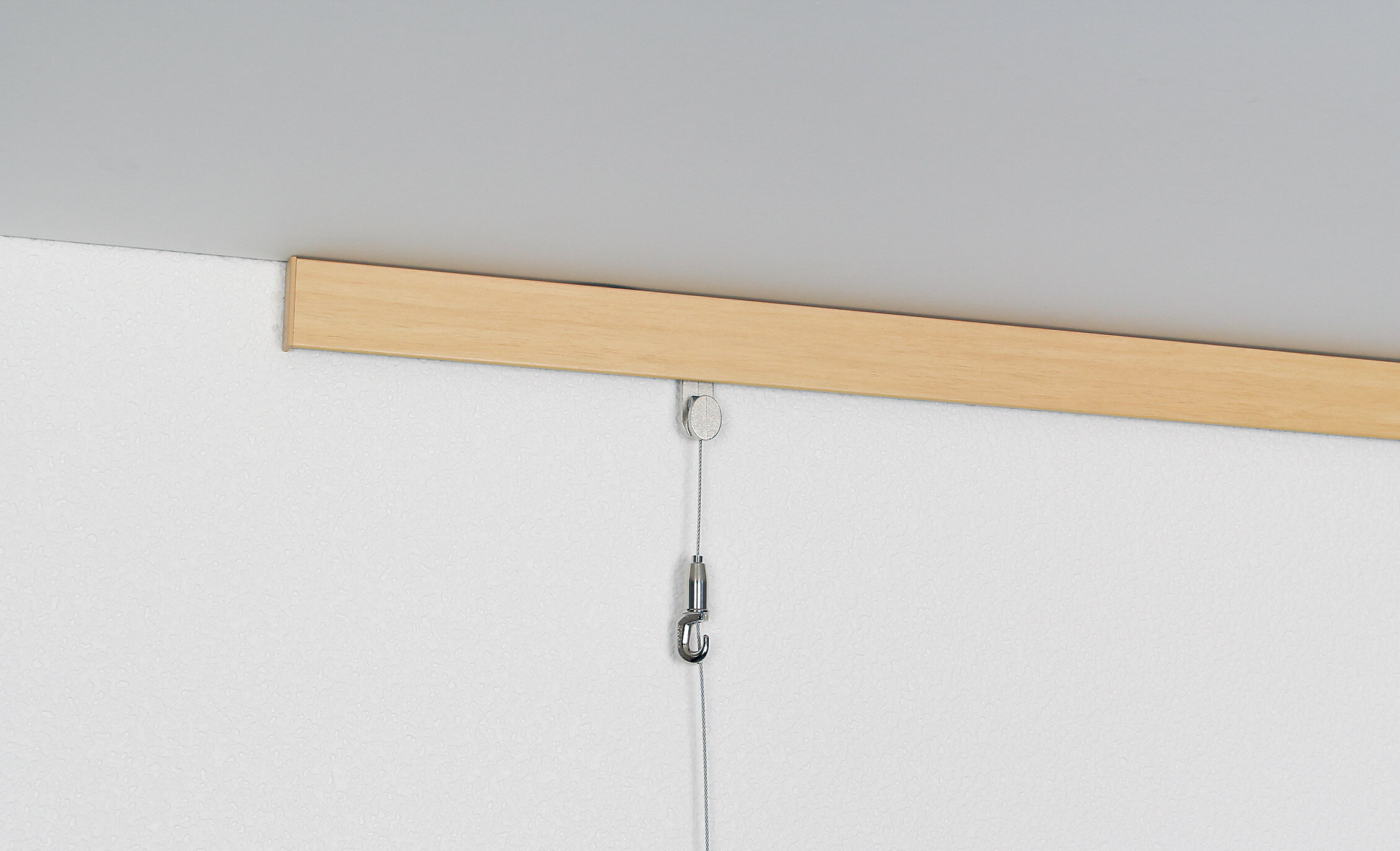 美術金具 木壁 石膏ボード用 レール10セット M-3024 長さ1.5M ナチュラル