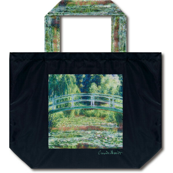 名画 エコバッグ モネ「睡蓮の池と日本の橋(Mサイズ)」 AE-00811 名画コレクション-新品のサムネイル