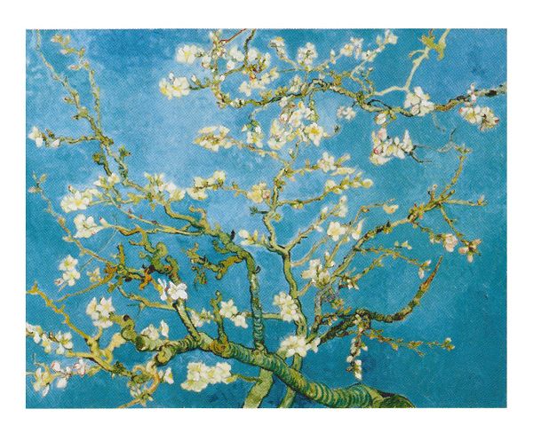 絵画 名画 複製画 フレーム 額縁付 ヴィンセント・ヴァン・ゴッホ 「花咲くアーモンドの枝」 P8号 世界の名画シリーズ プリハード