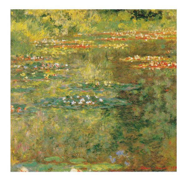 絵画 名画 複製画 フレーム 額縁付 クロード・モネ 「睡蓮の池」 F3号 世界の名画シリーズ