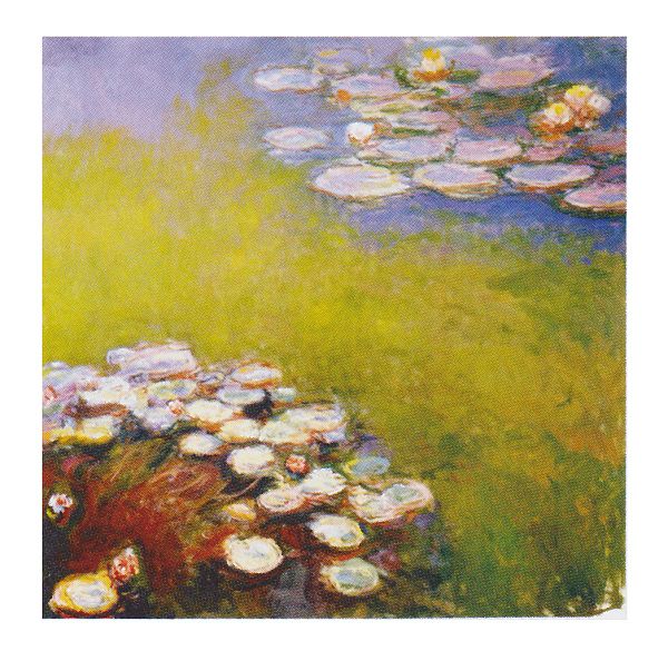 絵画 名画 複製画 フレーム 額縁付 クロード・モネ 「睡蓮」 S8号 世界の名画シリーズ