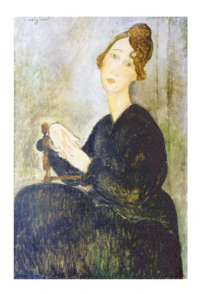 絵画 名画 複製画 フレーム 額縁付 アメディオ・モディリアーニ 「デディ・アイデン」 M10号 世界の名画シリーズ