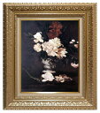 絵画 名画 複製画 額縁付(MJ108N-G) エドゥアール・マネ 「台の上のしゃくやくの花」 3号 〜 お買い得サイズ:F3号