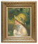 絵画 複製名画 額縁付(MJ108N-G) ピエール・オーギュスト・ルノワール 「麦わら帽子を被った若い娘」 お買い得サイズ：F8号 プリハード