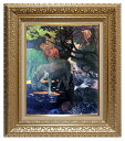 絵画 名画 複製画 額縁付(MJ108N-G) ポール・ゴーギャン 「白い馬」 3号 ~ お買い得サイズ:M20A号
