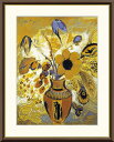 高精細デジタル版画 額装絵画 世界の名画シリーズ ルドン 「 エトルリア花瓶の花 」 サイズ F4 F6 F8号
