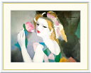 高精細デジタル版画 額装絵画 世界の名画シリーズ ローランサン 「 バラの女 」 サイズ F4 F6 F8号