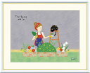 高精細デジタル版画 額装絵画 現代アートシリーズ Tsugumi Time for rest -動物のいる暮らし- 山田 つぐみ (やまだ つぐみ) 「 ガーデ...