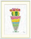 高精細デジタル版画 額装絵画 現代アートシリーズ Akari Pleasant Plants -愉快な植物たち- 春田 あかり (はるた あかり) 「 サボテン...