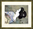 高精細デジタル版画 額装絵画 竹久夢二作 「JAPAN之雨」 F8
