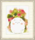 高精細デジタル版画 額装絵画 木下 つぐみ(きのした つぐみ)作 「はりねずみ」 F8