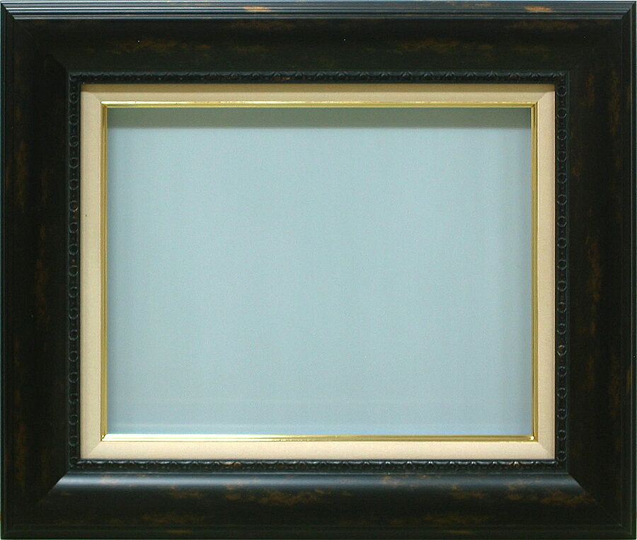 油絵/油彩額縁 (UVカット)アクリル仕様 ガラス仕様 ロイド ロイド2 P0 〜 P30号 ブラック 鉄黒 8,503円〜