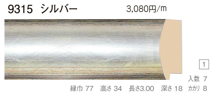 仮縁 木製フレーム 枠とケース 油絵額縁 デッサン縁 仕上げ対応可 オーダーフレーム 組寸サイズ1600 1700 9315-TO F30 P30 M30 S20 十七 大判 シルバー