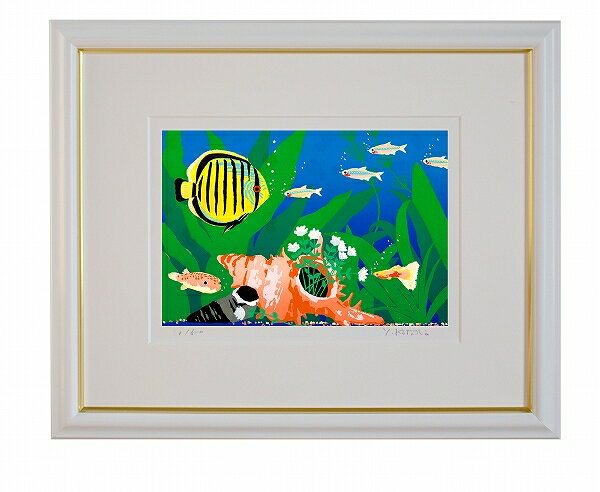 カタログ　パンフレット　リーフレットサイズ・四ッ　シート寸法：422×346mm　絵寸法：262×186mm仕様・シルクスクリーン版画商品説明・吉岡浩太郎版画について　色の美しさ、絵の内容のわかりやすさ、夢のある楽しさなど、絵画を通じて毎日の生活に潤いを感じて頂けますように制作をしております。　特にシルクスクリーン版画技法で制作された作品は、下絵から版の作成摺りの完成まで手作業で行われ、20色以上版をかける作品も珍しくはなく時間をかけ1枚1枚丁寧に仕上げております。　手摺り版画の持つ色の味わいは独特のものがあり、その感動を一人でも多くの方に伝えていきたいと思います。　また昨今、版画技法の主流になりつつあるジグレー版画（デジタル版画）の手法も取り入れ、お客さまのニーズにより対応できますように努めております。・シルクスクリーン版画とは　孔版が技法のひとつであり、インクが通過する穴と通過しないところを作ることで版画の版を製版し印刷する技法である。　従来からの絵画的技法では得られない強烈な色彩や、グラデーションの美しさ、　特に色むらのない色面や単純化された抽象的な色面構成などに利用される。・掲載写真はサンプル画像です。・売り切れごめん。・吉岡浩太郎工房指定のマット、額縁付きで納品する場合、オプションより追加してください。・他社メーカーの額縁で額装納品する場合、(額縁代別途申し受けます)　四ッ切(シート寸法424X348mm)一覧よりご希望の額縁をお選びお伝えください。吉岡 浩太郎（初代）・略歴　1928年　山口県に生まれる　香月泰男に師事 　1967年　スクリーン版画の研究を始める 　1973年　絵画研修のため渡欧 　1974年　セントラル画廊でスクリーン版画個展 　1989年　絵画研修のため渡欧 　1992年　スクリーン版画個展 　1996年　日蓮宗円頓寺壁面画製作 　1997年以降　毎年ピクチャーショーで新作発表 　各種カレンダー　雑誌（表紙）掲載 　2004年　東京絵画フェスティバル出品 　2006年　ユニセフ絵葉書に決定 　2007年　芸術評論社「和の趣」に掲載 　2008年　西京銀行2008年カレンダー採用　風水版画展開催 　2009年　額縁絵画展出品 　2011年　個展・グループ展開催　2016年　死去（88歳）吉岡 浩太郎（2代目）・略歴　1960年　山口県に生まれる　1992年　二科展デザイン 奨励賞　渡欧　1993年　二科展デザイン 特選　中部二科展デザイン 彩画堂賞　1995年　孔版画コンクール 銅賞　二科展デザイン 特選　1996年　二科展デザイン 奨励賞　中部二科展 外遊賞　1997年　個展　1998年　二科会デザイン部会友推挙　個展　ART BOX大賞展入選　1999年　孔版画コンクール 金賞　個展　2000年　個展　2001年　二科展デザイン 会友賞　2001年　中部二科展EXP ACT賞　2005年　二科会デザイン部会員推挙　愛・地球博会場にてワークショップ開催　2006年　日韓グラフィックアート展出品　2008年　中日国際交流展出品 北京故宮博物院　2010年　個展グループ展開催　2013年　横濱・グッズ001横濱市長賞受賞　2014年　NBC国際版画ビエンナーレ入選　2015年　企業カレンダー（日立）採用　2017年　個展・グループ展開催　2018年　第1回岐阜美術展入選　2019年　「21世紀メッセージ展」銀座ギャラリー暁　個展　ギャラリー204　2020年　日本ユネスコ協会ポストカード採用 　現　在　岐阜県各務原市在住吉岡浩太郎版画、格安販売にご注意ください。吉岡浩太郎版画は多くの絵画業者様のご協力をいただき販売をさせていただいています。　他業者（個人販売除く）の方のホームページで格安価格で販売されているものは、クレジットカード情報の搾取詐欺の可能性があります。　ご購入される際は極端に低価格の表示には十分お気をつけ下さい。 その他・吉岡浩太郎の他の商品を見る・版画の他の商品を見る運送費（消費税・梱包費等込み）・全国一律950円 ※弊社契約宅配会社で発送する場合 ※一回の発送で納品先が一箇所の場合、何点でも950円です。 ※但し離島・沖縄の場合は別途送料が発生することがございますのでお問合せください。 ・ご注文の合計金額が3万円以上の時は送料無料（※一回の発送で納品先が一箇所の場合 ※除く離島・沖縄）楽しいイメージ シルクスクリーン版画のみの販売価格です。 弊社で額装して納品の場合、マット、額縁をオプションで追加してください。 サイズ 四ッ切　マット外寸 422×346mm　絵寸法 262×186mm 仕様 ・シルクスクリーン版画 商品説明 ・吉岡浩太郎版画について 　色の美しさ、絵の内容のわかりやすさ、夢のある楽しさなど、絵画を通じて毎日の生活に潤いを感じて頂けますように制作をしております。 　手摺り版画の持つ色の味わいは独特のものがあり、その感動を一人でも多くの方に伝えていきたいと思います。 ・シルクスクリーン版画とは 　孔版が技法のひとつであり、インクが通過する穴と通過しないところを作ることで版画の版を製版し印刷する技法である。 　従来からの絵画的技法では得られない強烈な色彩や、グラデーションの美しさ、 　特に色むらのない色面や単純化された抽象的な色面構成などに利用される。