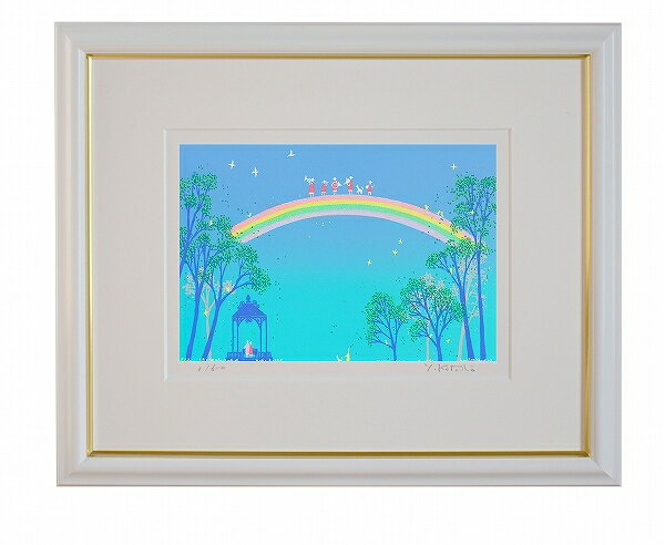 カタログ　パンフレット　リーフレットサイズ・太子　シート寸法：377×286mm　絵寸法：227×160mm仕様・シルクスクリーン版画商品説明・吉岡浩太郎版画について　色の美しさ、絵の内容のわかりやすさ、夢のある楽しさなど、絵画を通じて毎日の生活に潤いを感じて頂けますように制作をしております。　特にシルクスクリーン版画技法で制作された作品は、下絵から版の作成摺りの完成まで手作業で行われ、20色以上版をかける作品も珍しくはなく時間をかけ1枚1枚丁寧に仕上げております。　手摺り版画の持つ色の味わいは独特のものがあり、その感動を一人でも多くの方に伝えていきたいと思います。　また昨今、版画技法の主流になりつつあるジグレー版画（デジタル版画）の手法も取り入れ、お客さまのニーズにより対応できますように努めております。・シルクスクリーン版画とは　孔版が技法のひとつであり、インクが通過する穴と通過しないところを作ることで版画の版を製版し印刷する技法である。　従来からの絵画的技法では得られない強烈な色彩や、グラデーションの美しさ、　特に色むらのない色面や単純化された抽象的な色面構成などに利用される。・掲載写真はサンプル画像です。・売り切れごめん。・吉岡浩太郎工房指定のマット、額縁付きで納品する場合、オプションより追加してください。・他社メーカーの額縁で額装納品する場合、(額縁代別途申し受けます)　太子(シート寸法379X288mm)一覧よりご希望の額縁をお選びお伝えください。吉岡 浩太郎（初代）・略歴　1928年　山口県に生まれる　香月泰男に師事 　1967年　スクリーン版画の研究を始める 　1973年　絵画研修のため渡欧 　1974年　セントラル画廊でスクリーン版画個展 　1989年　絵画研修のため渡欧 　1992年　スクリーン版画個展 　1996年　日蓮宗円頓寺壁面画製作 　1997年以降　毎年ピクチャーショーで新作発表 　各種カレンダー　雑誌（表紙）掲載 　2004年　東京絵画フェスティバル出品 　2006年　ユニセフ絵葉書に決定 　2007年　芸術評論社「和の趣」に掲載 　2008年　西京銀行2008年カレンダー採用　風水版画展開催 　2009年　額縁絵画展出品 　2011年　個展・グループ展開催　2016年　死去（88歳）吉岡 浩太郎（2代目）・略歴　1960年　山口県に生まれる　1992年　二科展デザイン 奨励賞　渡欧　1993年　二科展デザイン 特選　中部二科展デザイン 彩画堂賞　1995年　孔版画コンクール 銅賞　二科展デザイン 特選　1996年　二科展デザイン 奨励賞　中部二科展 外遊賞　1997年　個展　1998年　二科会デザイン部会友推挙　個展　ART BOX大賞展入選　1999年　孔版画コンクール 金賞　個展　2000年　個展　2001年　二科展デザイン 会友賞　2001年　中部二科展EXP ACT賞　2005年　二科会デザイン部会員推挙　愛・地球博会場にてワークショップ開催　2006年　日韓グラフィックアート展出品　2008年　中日国際交流展出品 北京故宮博物院　2010年　個展グループ展開催　2013年　横濱・グッズ001横濱市長賞受賞　2014年　NBC国際版画ビエンナーレ入選　2015年　企業カレンダー（日立）採用　2017年　個展・グループ展開催　2018年　第1回岐阜美術展入選　2019年　「21世紀メッセージ展」銀座ギャラリー暁　個展　ギャラリー204　2020年　日本ユネスコ協会ポストカード採用 　現　在　岐阜県各務原市在住吉岡浩太郎版画、格安販売にご注意ください。吉岡浩太郎版画は多くの絵画業者様のご協力をいただき販売をさせていただいています。　他業者（個人販売除く）の方のホームページで格安価格で販売されているものは、クレジットカード情報の搾取詐欺の可能性があります。　ご購入される際は極端に低価格の表示には十分お気をつけ下さい。 その他・吉岡浩太郎の他の商品を見る・版画の他の商品を見る運送費（消費税・梱包費等込み）・全国一律950円 ※弊社契約宅配会社で発送する場合 ※一回の発送で納品先が一箇所の場合、何点でも950円です。 ※但し離島・沖縄の場合は別途送料が発生することがございますのでお問合せください。 ・ご注文の合計金額が3万円以上の時は送料無料（※一回の発送で納品先が一箇所の場合 ※除く離島・沖縄）幸せのイメージ シルクスクリーン版画のみの販売価格です。 弊社で額装して納品の場合、マット、額縁をオプションで追加してください。 サイズ 太子　マット外寸 377×286mm　絵寸法 227×136mm 仕様 ・シルクスクリーン版画 商品説明 ・吉岡浩太郎版画について 　色の美しさ、絵の内容のわかりやすさ、夢のある楽しさなど、絵画を通じて毎日の生活に潤いを感じて頂けますように制作をしております。 　手摺り版画の持つ色の味わいは独特のものがあり、その感動を一人でも多くの方に伝えていきたいと思います。 ・シルクスクリーン版画とは 　孔版が技法のひとつであり、インクが通過する穴と通過しないところを作ることで版画の版を製版し印刷する技法である。 　従来からの絵画的技法では得られない強烈な色彩や、グラデーションの美しさ、 　特に色むらのない色面や単純化された抽象的な色面構成などに利用される。