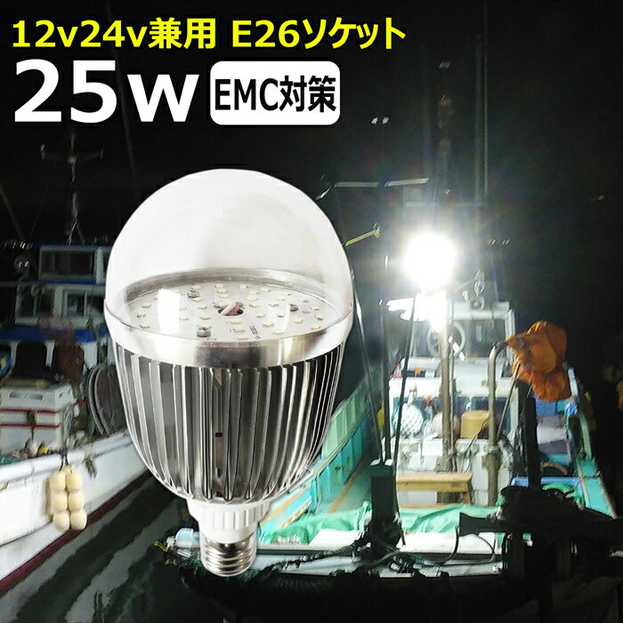 ノイズ対策 LED電球 透明カバー 25W 