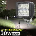 【2個セット】角型 漁船 led ライト LEDワークライト 30W led 作業灯 12v 24v 広角 イカ釣り 集魚灯 バックランプ led作業灯 24v LED サーチライト led作業灯 トラック 船 除雪車 除雪機 デッキライト 12v/24v 路肩灯 補助灯 タイヤ灯 投光器 led 屋外 防水 船 ワークランプ