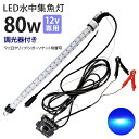 LED 水中集魚灯 LED集魚灯 水中ライト 堤防釣り 水中灯 12V用 集魚ライト 80w 青色 ブルー ライト 船舶ライト 船舶 釣り ledライト 釣果 シラスウナギ シラウオ イカ アジ タチウオ アオリイカ 夜焚き 水中イルミネーション