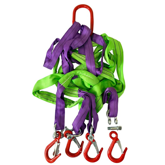 ダ飯c706 荷締め 荷締 吊り 吊フック付きワイヤースリング 全長約8m・約35cm★計3本セット 【建設・工事現場】 吊り具の通販