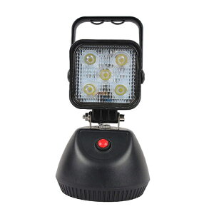 15W LED投光器 充電式サンダービーム フラッシュ付 充電式 LED作業灯 投光器 ワークライト 作業灯 LED ポータブル 3段調光/100V-240V 12V/24V 広角60度 1年保証 底部マグネット付き