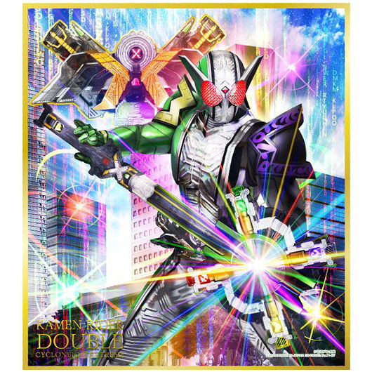 仮面ライダー 色紙ART セレクション Feat. 仮面ライダーW [7.仮面ライダーW サイクロンジョーカーエクストリーム (金色箔押し＆コールド箔仕様)]【ネコポス配送対応】【C】