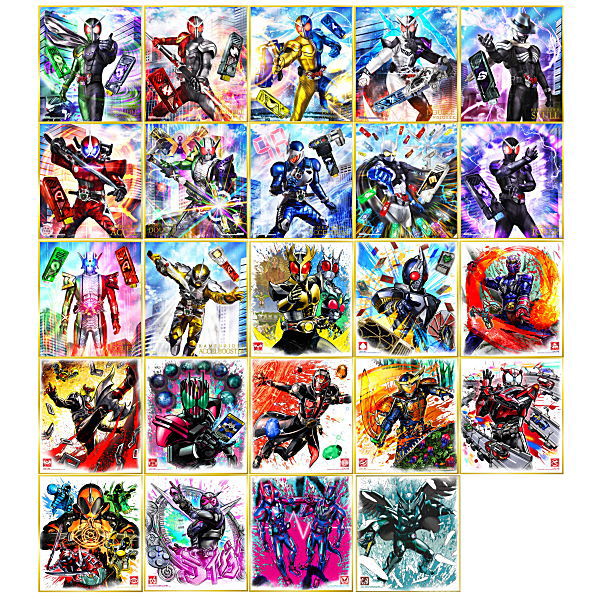 【送料無料】【全部揃ってます!!】仮面ライダー 色紙ART セレクション Feat. 仮面ライダーW [全24種セット(フルコンプ)]【 ネコポス不可 】