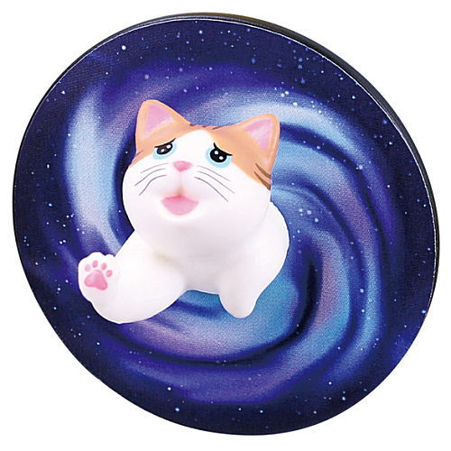 猫、宇宙に消える。マグネットフック [3.茶白トラ猫]【 ネコポス不可 】【C】