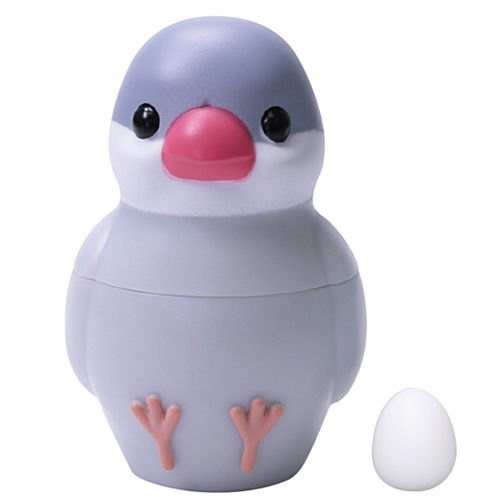 文鳥のマトリョーシカ2 [3.シルバー文鳥(大)＆たまご]【 ネコポス不可 】【C】