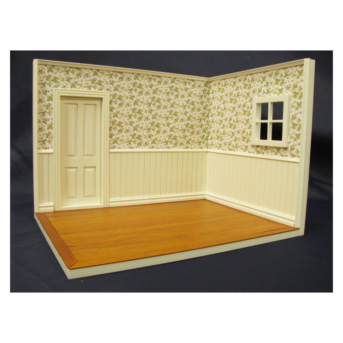 【送料無料】ミニチュア手作りドールハウスキット 私のお部屋 アイボリー 組み立てキットです (1/12スケール) [ID006] [m-s] 【 ネコポス不可 】のサムネイル