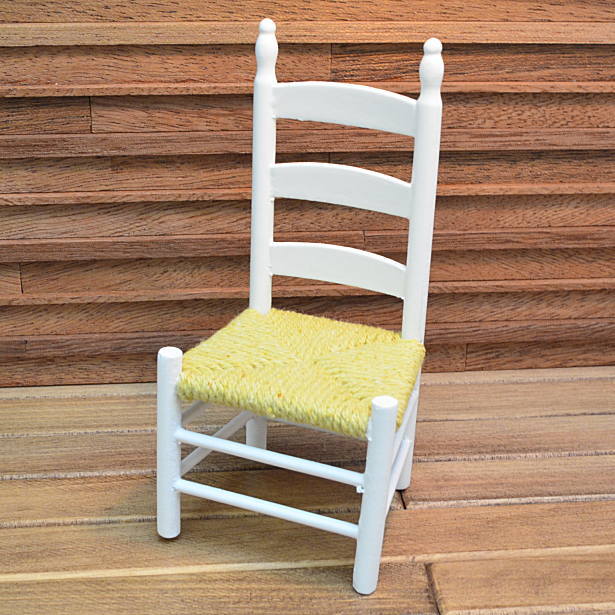 ミニチュア家具 シェーカーチェア ホワイト 椅子 [CLA00554] [m-s][imp](1/12スケール)【 ネコポス不可 】