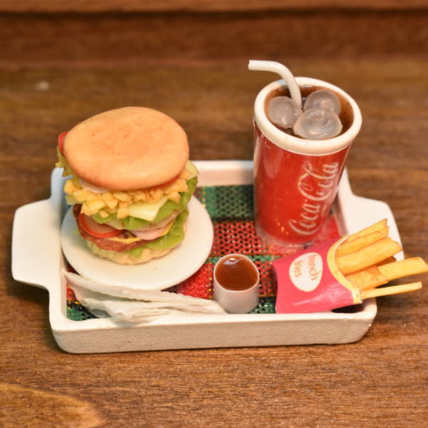 ミニチュアフード ファストフードトレー(11) [SM-TFF11] ※ロットによりトレーのマットの色が変更になる場合があります[m-s]【SM】【 ネコポス不可 】【C】