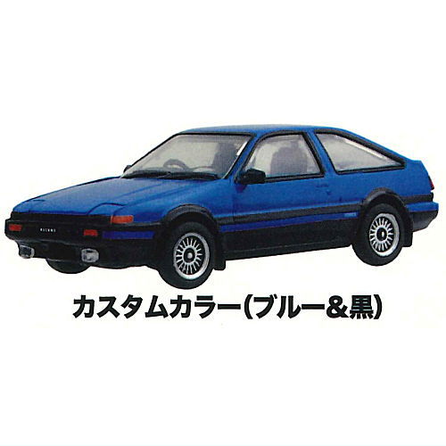 1/64 スケールミニカー MONO COLLECTION トヨタ スプリンタートレノ AE86 5.カスタムカラー(ブルー＆黒) 【ネコポス配送対応】【C】 sale230802