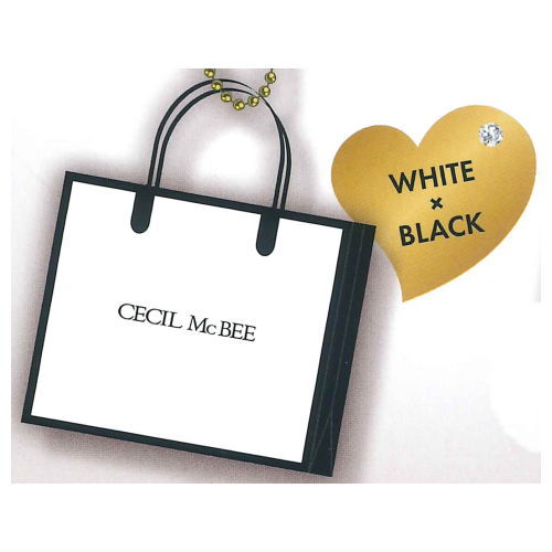 CECIL McBEE ミニチュアショッパー [1.ホワイト×ブラック]【ネコポス配送対応】【C】のサムネイル