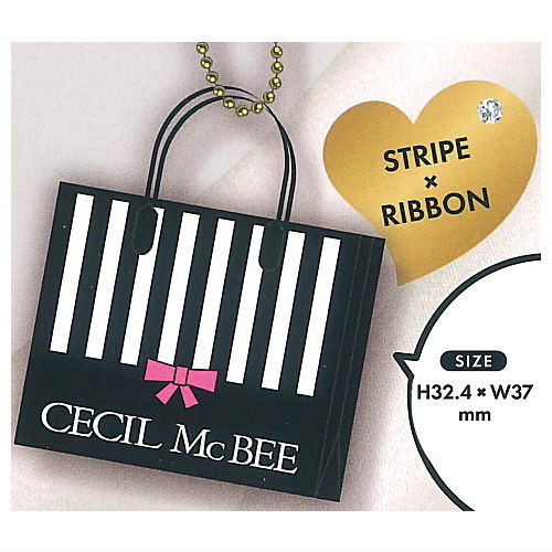 CECIL McBEE ミニチュアショッパー [5.ストライプ×リボン]【ネコポス配送対応】【C】のサムネイル