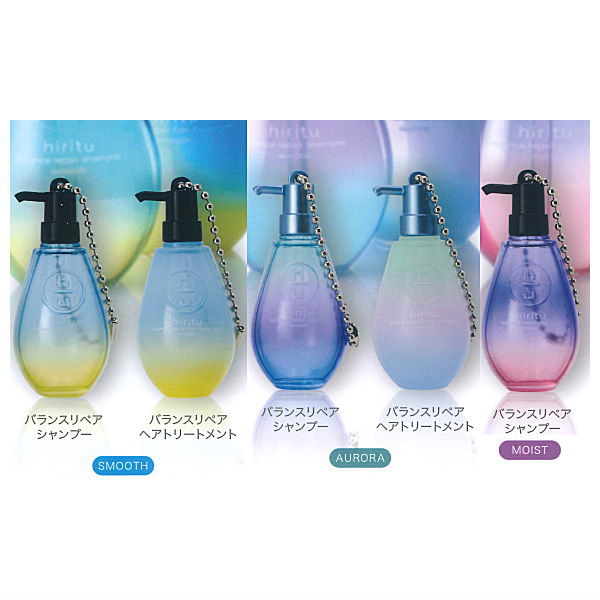 hiritu ヘアケアコレクション ミニチュアキーホルダー [アソート5種セット (1.シャンプー スムース/2...