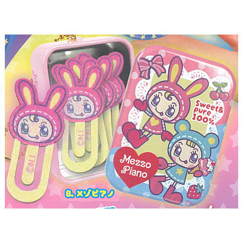 ナルミヤキャラクターズ ミニチュア缶入りメモ＆クリップマスコット [2.メゾピアノ]【ネコポス配送対応】【C】