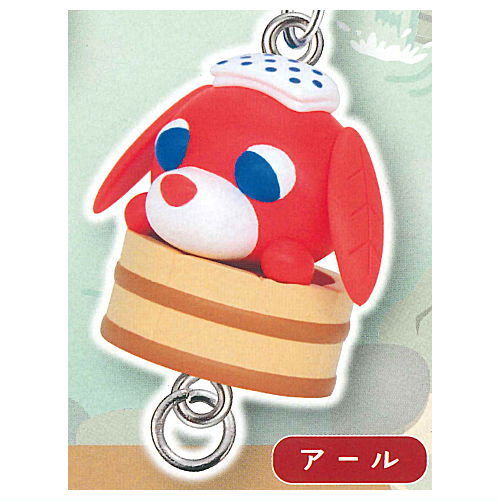 お茶犬 温泉まったり ゆらゆらつながるマスコット [4.アール]【ネコポス配送対応】【C】
