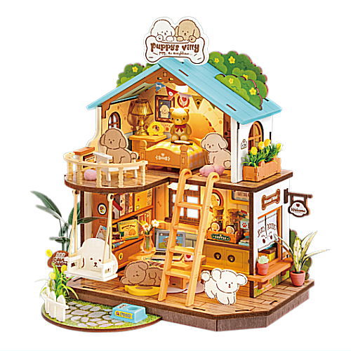 ROBOTIME ROLIFE DIYߥ˥奢ɡϥå DG169Puppy's Cozy VillaۢΩ(Ѹ) [m-s] ͥݥԲ 